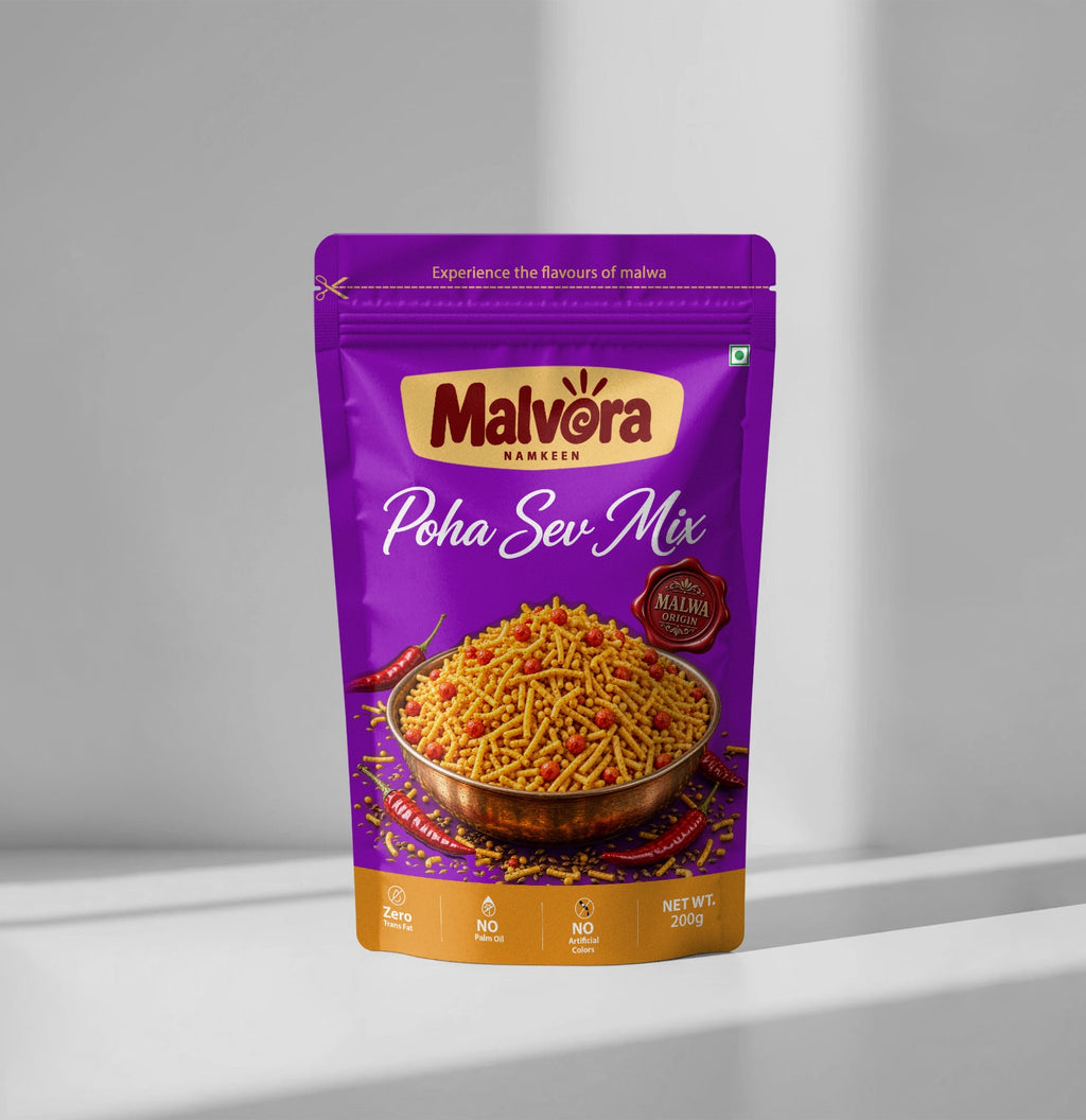 The Malwa Festive Box – Ratlami Sev, Poha Sev & Teekha Mixture